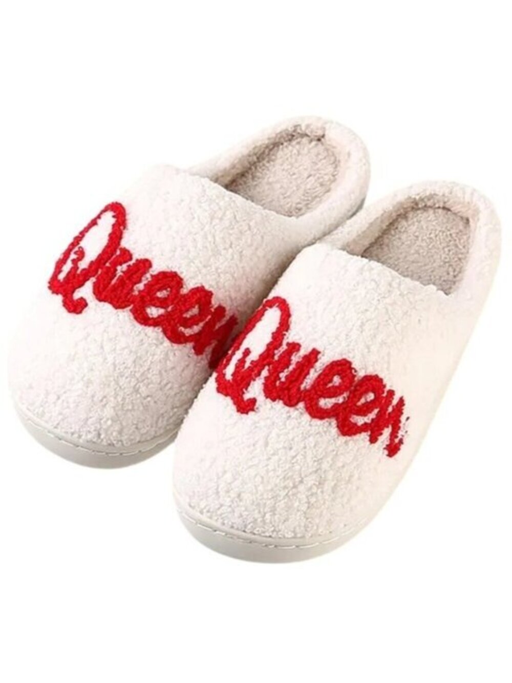 2/$30 NEW Cute Size 10-11 Fuzzy Queen Slippers